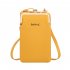 Women Satchel Crossbody Bag Mini PU Leather Shoulder Messenger Bag for Girls Phone Purse yellow