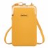 Women Satchel Crossbody Bag Mini PU Leather Shoulder Messenger Bag for Girls Phone Purse yellow