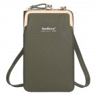 Women Satchel Crossbody Bag Mini PU Leather Shoulder Messenger Bag for Girls Phone Purse green