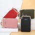 Women Satchel Crossbody Bag Mini PU Leather Shoulder Messenger Bag for Girls Phone Purse Pink