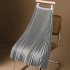 Women Satin Pleated Skirt Summer Thin High Waist Elegant Simple Solid Color Midi Skirt black 2XL