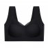Women Seamless Bra Unpadded Full Cup Adjustable Straps Sports Vest Style Underwear skin color L