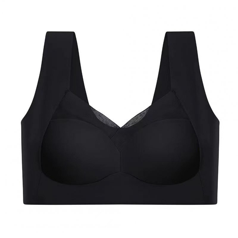 Wholesale Women Seamless Bra Unpadded Full Cup Adjustable Straps Sports  Vest Style Underwear black XXL From China