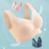 Women Seamless Bra Unpadded Full Cup Adjustable Straps Sports Vest Style Underwear gray blue XXL