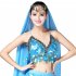 Women Sequin Tassel Bra Tops Strappy Halter Backless Belly Dance Crop Top Party Dance Costume Vest black One size