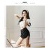 Women Sexy Bodycon Short Skirt Fashion Solid Color Drawstring Pleated A line Skirt For Dancing Fitness black XXL