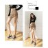 Women Sexy Bodycon Short Skirt Fashion Solid Color Drawstring Pleated A line Skirt For Dancing Fitness black XXL
