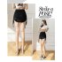 Women Sexy Bodycon Short Skirt Fashion Solid Color Drawstring Pleated A line Skirt For Dancing Fitness Khaki S