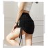 Women Sexy Bodycon Short Skirt Fashion Solid Color Drawstring Pleated A line Skirt For Dancing Fitness Khaki S