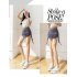 Women Sexy Bodycon Short Skirt Fashion Solid Color Drawstring Pleated A line Skirt For Dancing Fitness Khaki XL