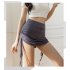 Women Sexy Bodycon Short Skirt Fashion Solid Color Drawstring Pleated A line Skirt For Dancing Fitness black L