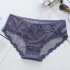 Women Sexy Briefs Ultra thin Hollow Lace Cotton Crotch Underwear Quick drying Panties Lady Lingerie Underpants ArmyGreen One size