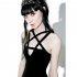 Women Sexy Front Hollow Five Point Star Strapless Dress Halloween Costume black XL