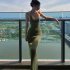 Women Sexy Halter Dress Fashion U neck Backless Long Skirt Sleeveless Slim Fit Solid Color Dress For Evening Party Army Green M