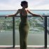 Women Sexy Halter Dress Fashion U neck Backless Long Skirt Sleeveless Slim Fit Solid Color Dress For Evening Party Army Green M