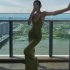 Women Sexy Halter Dress Fashion U neck Backless Long Skirt Sleeveless Slim Fit Solid Color Dress For Evening Party Army Green M