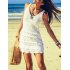 Women Sexy Hollow out Kitted Sunscreen Smock Stereoscopic Dress Seductive Beach Wear Coat Gift