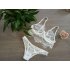 Women Sexy Lace Underwear Set Seductive Bra   T back Pajamas Gift Sex Toy white L