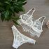Women Sexy Lace Underwear Set Seductive Bra   T back Pajamas Gift Sex Toy white S