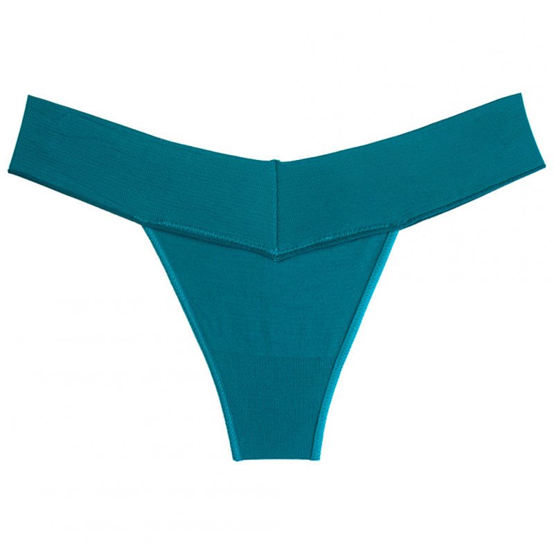 Women Sexy Mid Waist String Sport Panties Cotton Underwear Fashion Thong Seamless Lingerie Underwear green_XL