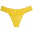 Women Sexy Mid Waist String Sport Panties Cotton Underwear Fashion Thong Seamless Lingerie Underwear yellow M