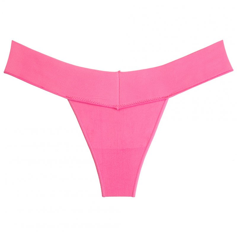 Women Sexy Mid Waist String Sport Panties Cotton Underwear Fashion Thong Seamless Lingerie Underwear Pink_XL