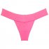 Women Sexy Mid Waist String Sport Panties Cotton Underwear Fashion Thong Seamless Lingerie Underwear Pink L