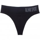 Women Sexy Mid Waist String Sport Panties Cotton Underwear Women Fashion Thong Seamless Lingerie Tanga Underwear black XL