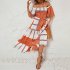 Women Sexy Off shoulder Dress Elegant Striped Large Swing Long Skirt High Waist Ruffles Dress For Beach green stripes S
