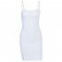 Women Sexy Sling Dress Fashion Slim Fit Backless Bodycon Mid skirt Simple Solid Color Pullover Dress For Party 1 L