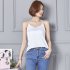 Women Sexy Sling Vest Ice Silk V Collar Sleeveless Solid Color Tops Pink S