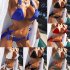 Women Sexy Solid Color Split Diamond Bikini Suit