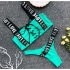 Women Sexy Straps Letters Printing Lacing Bikini Bra Briefs Set