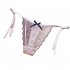 Women  Sexy  Underpant Lace up Adjustable Panties See through Embroidery Plus Size Thong White One size