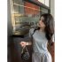 Women Short Sleeves Blouse Trendy Round Neck Sweet Embroidered Ruffled T shirt Sexy Slim Fit Crop Tops black XXL