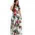 Women Short Sleeves Dress Fashion Floral Digital Printing Large Swing Long Skirt Summer Round Neck Large Size Dress B short sleeve L