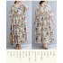 Women Short Sleeves Dress Summer Sweet Floral Printing High Waist Round Neck A line Skirt Casual Loose Dress As shown L