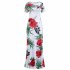 Women Short Sleeves Dress Fashion Floral Digital Printing Large Swing Long Skirt Summer Round Neck Large Size Dress C short sleeve M
