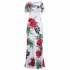 Women Short Sleeves Dress Fashion Floral Digital Printing Large Swing Long Skirt Summer Round Neck Large Size Dress C short sleeve XL