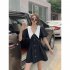 Women Short Sleeves Dress Summer Trendy Doll Collar Slimming A line Skirt Large Size Casual Pullover Dress White M