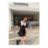 Women Short Sleeves Dress Summer Trendy Doll Collar Slimming A line Skirt Large Size Casual Pullover Dress White M