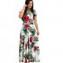 Women Short Sleeves Dress Fashion Floral Digital Printing Large Swing Long Skirt Summer Round Neck Large Size Dress D short sleeve XL