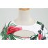 Women Short Sleeves Dress Fashion Floral Digital Printing Large Swing Long Skirt Summer Round Neck Large Size Dress E short sleeve M
