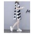 Women Short Sleeves Maternity Dress Fashion Polka Dot Printing Round Neck A line Skirt Loose Casual Large Size Dress White XL