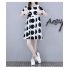 Women Short Sleeves Maternity Dress Fashion Polka Dot Printing Round Neck A line Skirt Loose Casual Large Size Dress White XL