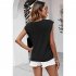 Women Short Sleeves T shirt Elegant Lace Hollow out Batwing Sleeves Blouse Casual Solid Color Tops White S