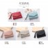 Women Short Wallet 3 folds Tassel Solid Color PU Leather Magnetic Buckle Square Purse Pink