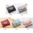 Women Short Wallet Heart 3 folds Candy Color PU Leather Magnetic Buckle Square Purse gray