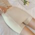 Women Shorts Double layer High Stretch Seamless Short Leggings Skirt Solid Color Safety Pants 1899 black Plus size