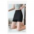 Women Shorts Double layer High Stretch Seamless Short Leggings Skirt Solid Color Safety Pants 1899 black Plus size